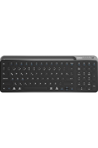 Everest Kb-bt90 Bluetooth+ 2.4ghz Telefon Tablet Standlı Şarjlı Q Mac/win/android/Apple Uyumlu iOS Kablosuz Q Klavye