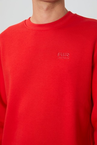 Air Jones Tommy Life Omar Fiesta Şardonlu Erkek Sweatshirt - 88137 Kırmızı