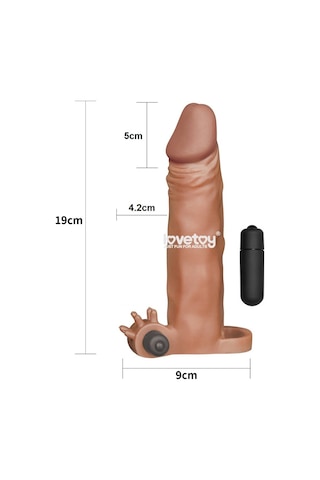 Hızlı Express Lovetoy X-Large Full Realistik Titreşimli Uzatmalı Penis Kılıfı