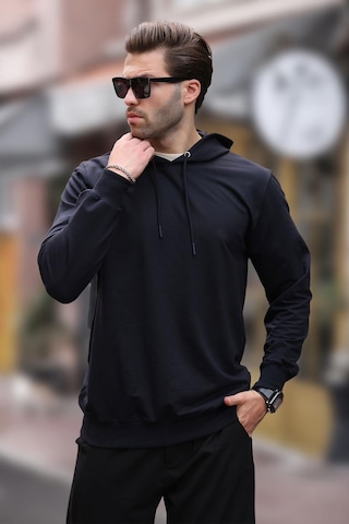 Madmext Lacivert Kapüşonlu Erkek Sweatshirt 7069 Lacivert