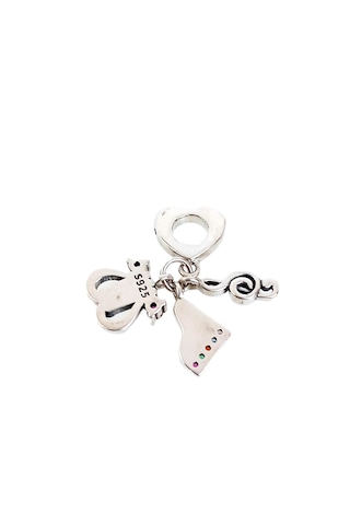 925 Ayar Gümüş Zarif Piyano Arp Sallantılı Tasarım Pan Bileklik Uyumlu Kadın Charm Doğum Günü Hediye Gümüş