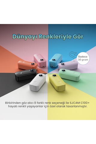 SJCAM C100+ 4K UHD 2160p WiFi 15MP EIS 115° H.265 30 Metre Su Geçirmez Mini Aksiyon Kamerası