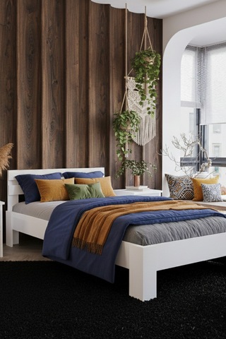 Letto Tek Kişilik Mdf Karyola Ve 2 Komodinli Set