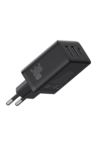 Baseus Cube CC-XFK30UE-U 2U+C 30 W Hızlı Şarj Cihazı Siyah