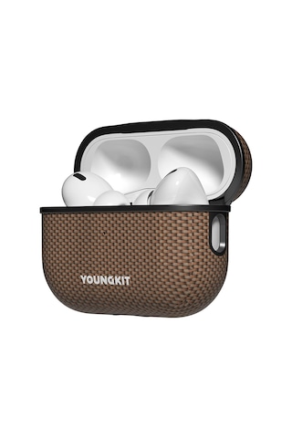 Airpods Pro 2.nesil Kılıf Magsafe Uyumlu Aramid Fiber Youngkit 1500d Kevlar Extreme Wing Serisi Gold