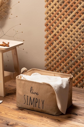 Ocean Home Textile Live Simply Jüt Sepet 42 x 31 x 25 cm