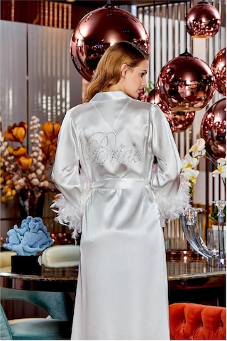 Jeremi 4097 Tüylü Bride Uzun Sabahlık 001