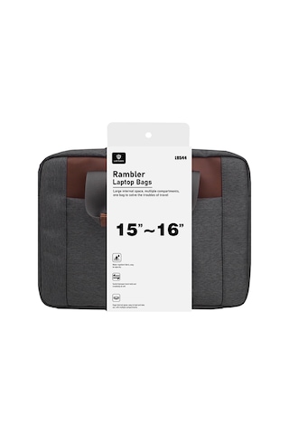 Lenyes Lb544 15-16 İnç Su Geçirmez Laptop Çantası Rambler Serisi Polyester Kumaş Gri