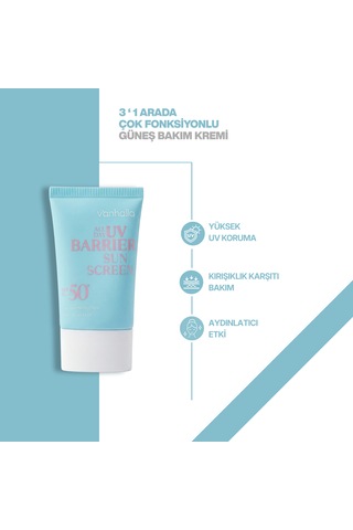 Yüksek Uv Koruma   Aydınlatıcı Güneş Kremi Spf50+ / Pa++++ 50ml