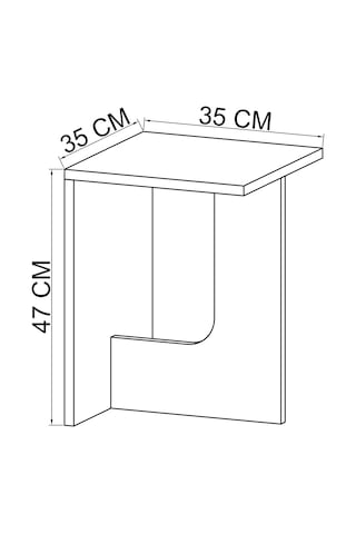 Terni Çok Amaçlı Yan Sehpa Bohem Traverten 35 Cm
