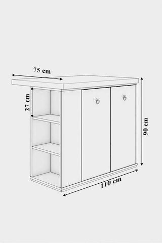 Noma Mdf Mutfak Adası Mutfak Dolabı Ada Mutfak Yemek Masası Ceviz