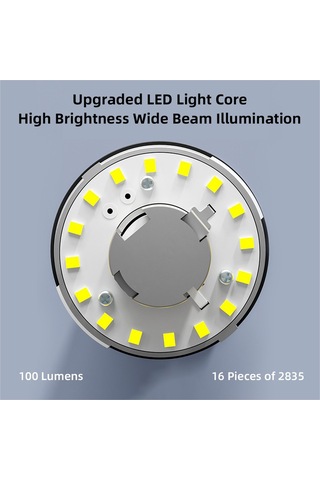 Ccgloball Taşınabilir Kamp Işıkları Led Şarj Edilebilir Usb-c Şarjlı Siyah