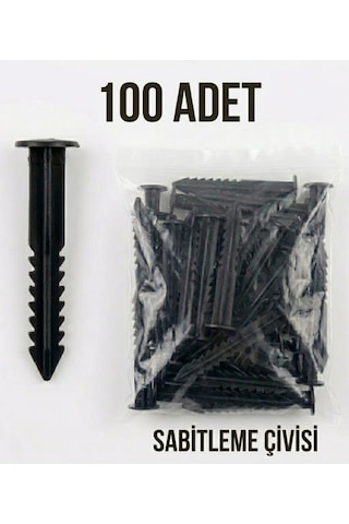 100 Adet Çim Sınırlayıcı Sabitleme Kazığı - Sert Plastik Bahçe Bordür Çivisi Siyah 100 Adet Çim Sınırlayıcı Sabitleme Kazığı - Sert Plastik Bahçe Bordür Çivisi Siyah