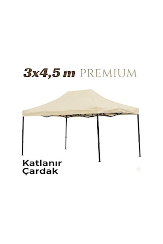 Missidea 3 4,5 Premium Makaslı Katlanır Çardak Krem