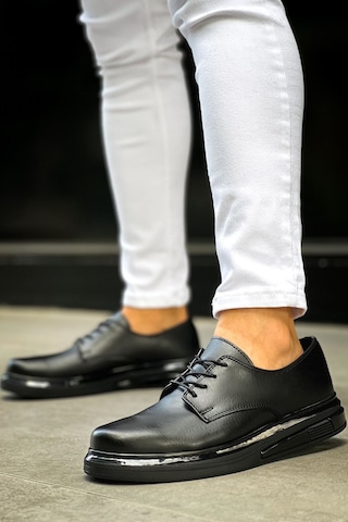 Roof Atelier Erkek Siyah Bağcıklı Casual Günlük Ayakkabı - 2403 - Fst Siyah