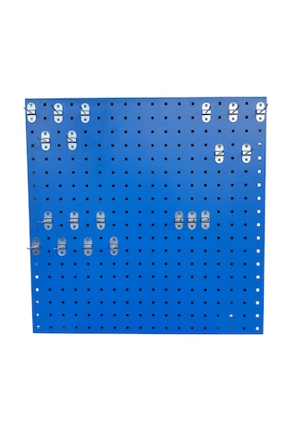 90x90 Cm Delikli Metal Takım Asma Panosu 20 Adet Kanca İle Birlikte 90