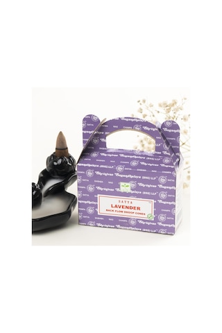 Satya Lavanta Aromalı Backflow Geri Akış Konik Tütsü