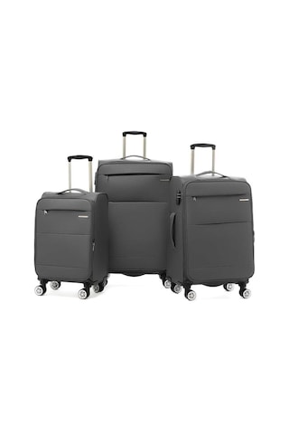 Louisiana Polo 3'lü Valiz Seti Lüx Kumaş Valiz Antrasit 2082 Antrasit