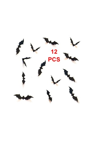 "ürkütücü Cadılar Bayramı Penceresi Ve Duvar Dekoru İçin 60 Parçalı Karşılıklı Yarasa Çıkartmaları" 12pcs