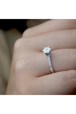 Lilarote 0.15 Ct. Tektaş Pırlanta Yüzük 6 Tırnaklı