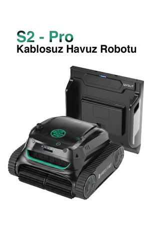 S2 Pro Kablosuz Havuz Robotu 300m2 Havuz Taban - Duvar Temizlik Robotu