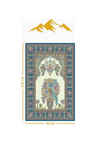 Dijital Baskı Kaymaz Tabanlı Yıkanabilir Püsküllü Seccade Scd0018 Renkli