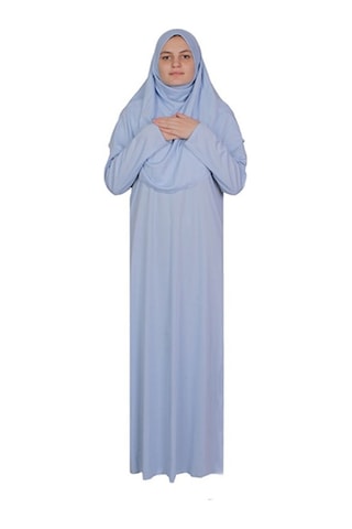 Zehranaz Namaz Elbisesi Bebe Mavisi Fermuarsız Namaz Elbisesi (545585249) Mavi