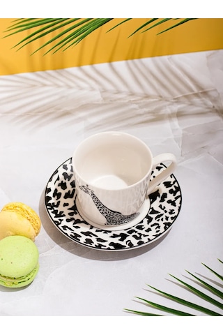Aura Of Bohemia Çay Takımı, Fincan Ve Tabak Seti, "zürafa" Desenli Kupa 220 Ml 233046286 Beyaz
