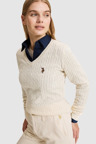 U.S. Polo Assn. Kadın Beyaz Basic Kazak 50327575-vr265 Fıldısı