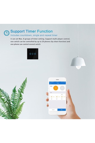 Moveevo Akıllı Wifi Dimmer Anahtarı - Uzaktan Kontrol, Ses Komutu Ve Zamanlayıcı İle Aydınlatma Yönetimi Beyaz