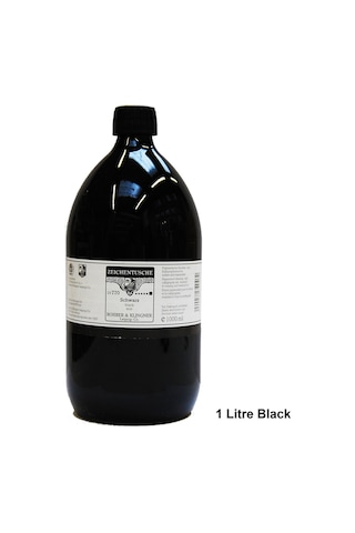 Rohrer&klingner Kaligrafi Mürekkebi Zeichentusche 29-airbrush-fırça-divit-sulu Boya 1000ml-770-black Siyah