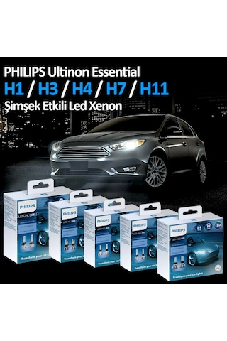 Philips Led Xenon Şimşek Etkili H1-H3-H4-H7-H11 12V/24V Beyaz 503776281