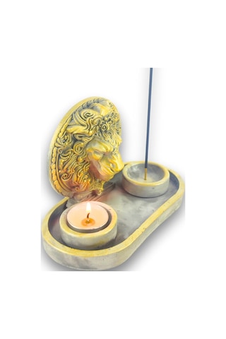 Aslan Çubuk Tütsülük Ve Tealight Beyaz