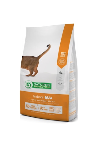 Nature's Protection Indoor Düşük Tahıllı Kümes Hayvanlı Yetişkin Kedi Maması 2 KG