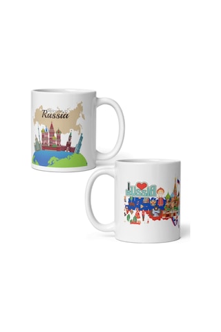 Rusya Kupa Bardak 2 Adet Seyahat Hatıra Russia Mug