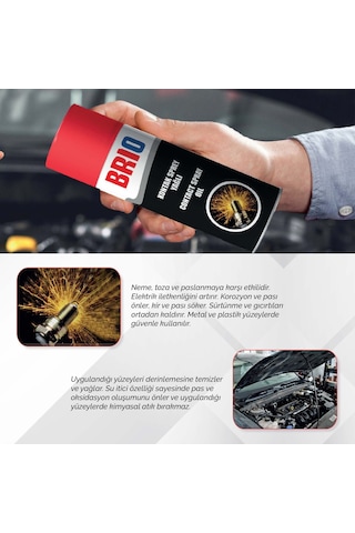 Brio Elektronik Kart Devre Kontak Yağlı Temizleyici Sprey 200 ML 2 Adet