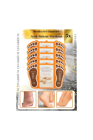 Ayak Peeling Maskesi 5 Li Soyulma Etkili, Ölü Deri Temizleyici Ve Pürüzsüzleştirici Bakım