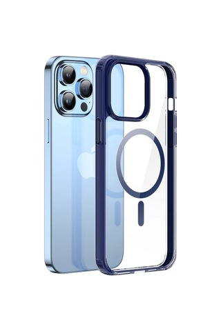 Dux Ducis Clin Mag Series İphone 14 Pro Max 6.7 Magsafe Uyumlu Manyetik Silikon Kılıf- 5775 Mavi