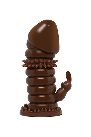 Odins Shop Klitoral Uyarıcılı Tırtıklı Boğumlu Penis Kılıfı