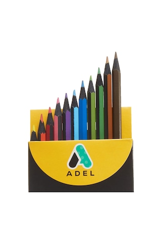 Adel Blackline Boya Kalemi 12 Renk, Tam Boy Genel