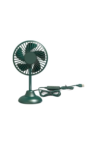 Fortunelane 12/24v Araç Fani Usb Döner 360 Derece 5w Sessiz Ev Araba Ofis Kullanıma Uygun Kompakt Yeşil Renkli