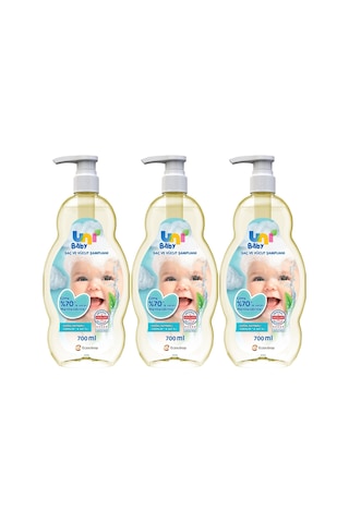 Uni Baby Bebek Saç Ve Vücut Şampuanı 700ml Klasik Pompalı 3lü
