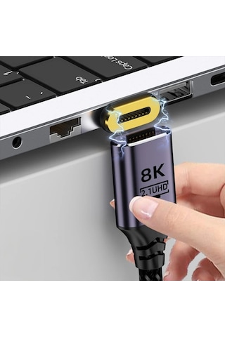 Ally Hdmı To Hdmı 8k Hd 2.1uhd Mıknatıs Başlıklı Kablo 1 Metre- 5775 Standart 28463666
