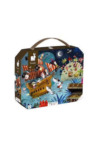 Janod 36 Parça Çantalı Puzzle Hazine Avı