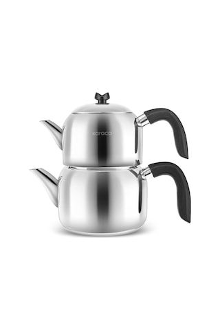 Karaca  Laris Mini Boy İndüksiyon Tabanlı Çaydanlık Takımı Siyah