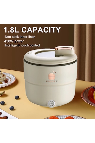 Pirinç Pişirici Çok Fonksiyonlu 1.8l Çift Katlı Haşlanma