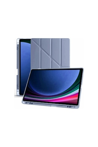 Galaxy Uyumlu X510 Tab S9 Fe 11 Kılıf Kalemlikli Mars Tablet Kılıfı - Lavender Arka Kapak