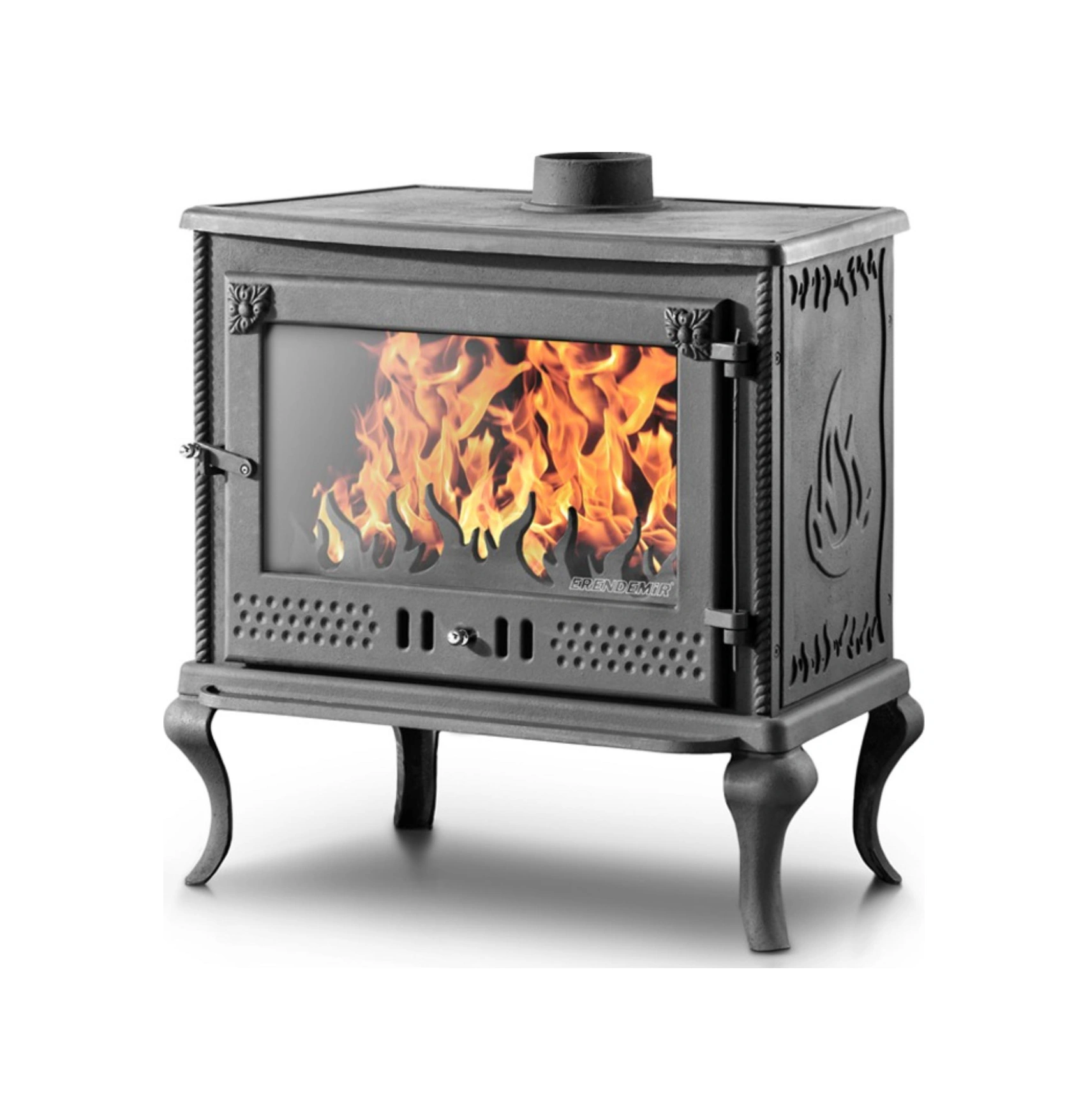 Tek Camlı Döküm Şömine Soba Erendemir