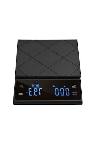Besthome1 3kg/0.1g Dokunmatik Ekranlı Dijital Terazi - Siyah, Şarjlı Batarya Ek6012 Pasta Kahve Pişirme İçin Siyah