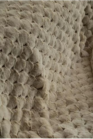 Çift Kişilik Yatak Örtülü Tam Set Silverfox Ekru Ekru